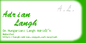 adrian langh business card